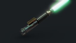 Luke Skywalker Green Lightsaber cyberpunk, lightsaber, lukeskywalker, substancepainter, substance, blender, scifi, starwars, sci-fi, futuristic