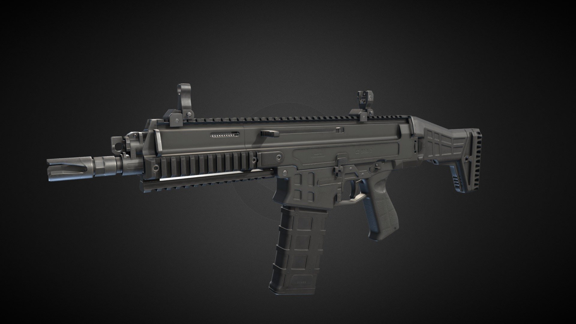 Czech SCAR cousin chambered in 5.56×45mm.   

Model is rigged, version with separated parts is also included. It have 6 PBR Materials in 4K. Black and FDE colors available. 

Verts: 21K

Tris: 40K  

Made in Blender 3d model