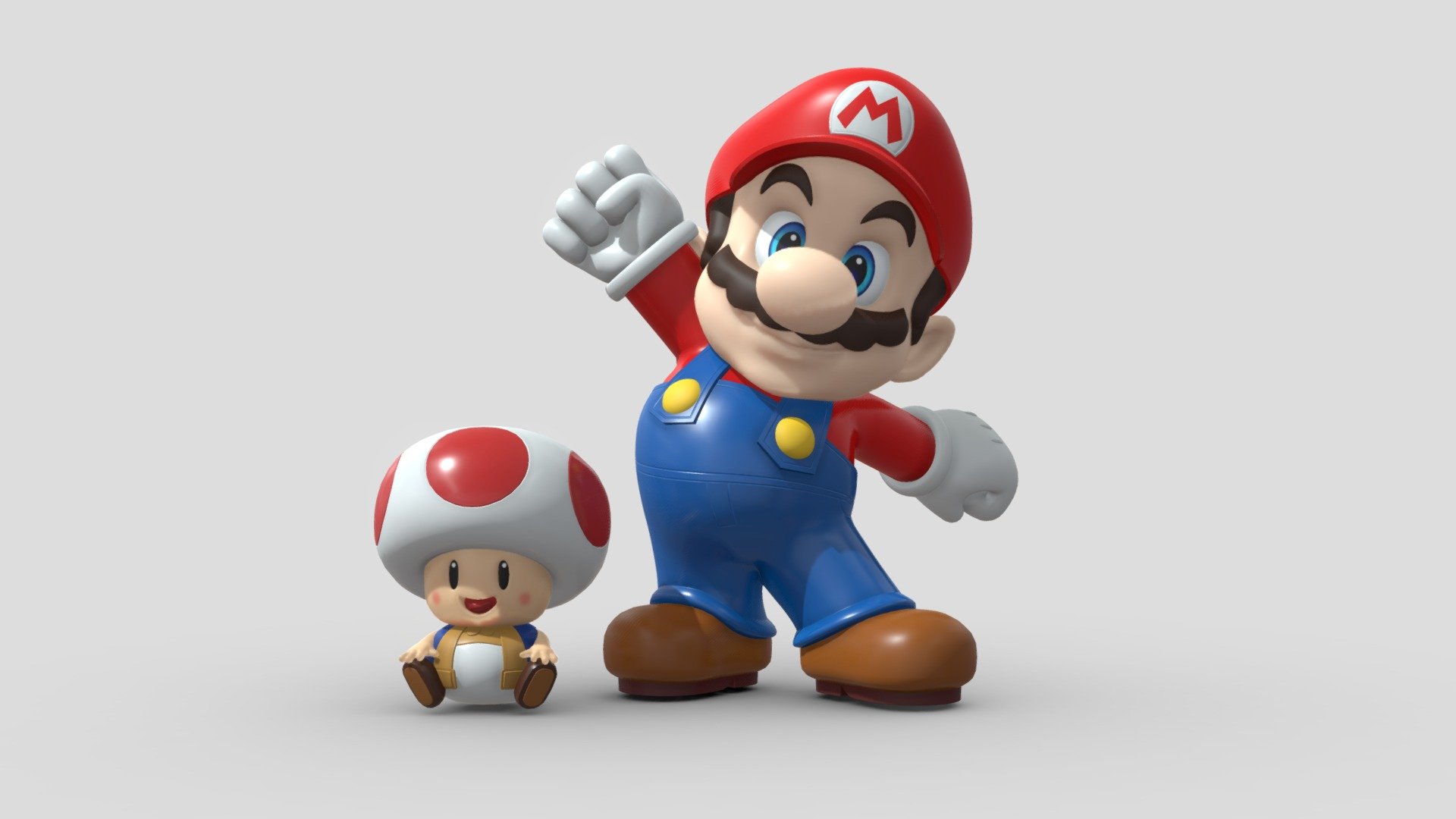 Mario plastic figurine - Super Mario - 3D model by Sashaha (@sashaha1082) 3d model