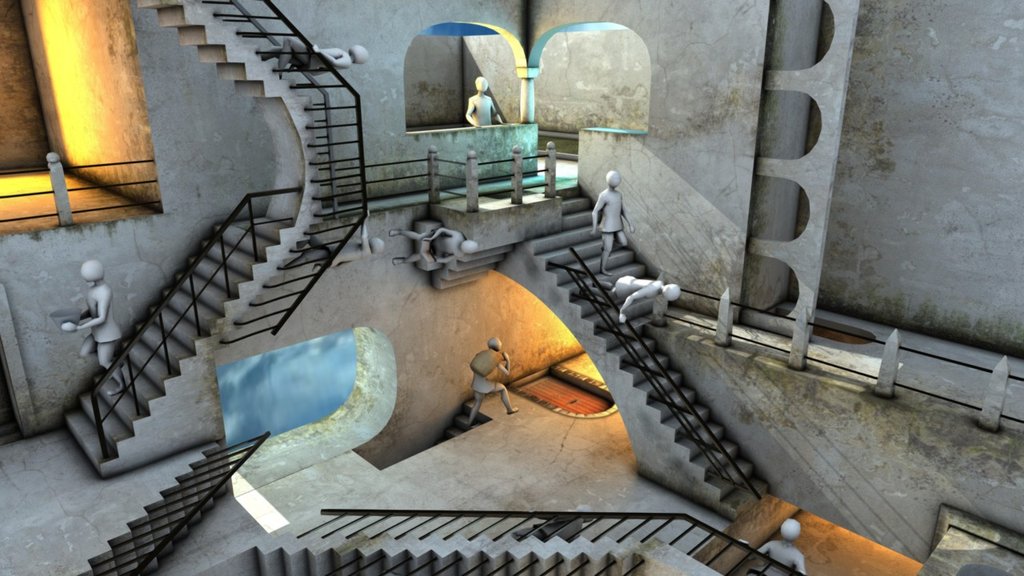 Link to finished app - https://play.google.com/store/apps/details?id=com.impossiblereality3d.livewallpaper

 - Escher - 3D model by ruslans3d 3d model