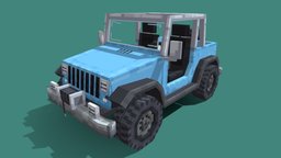 JEEP WRANGLER cars, blockbench, jeepwrangler, minecraft, lowpoly, pixelart