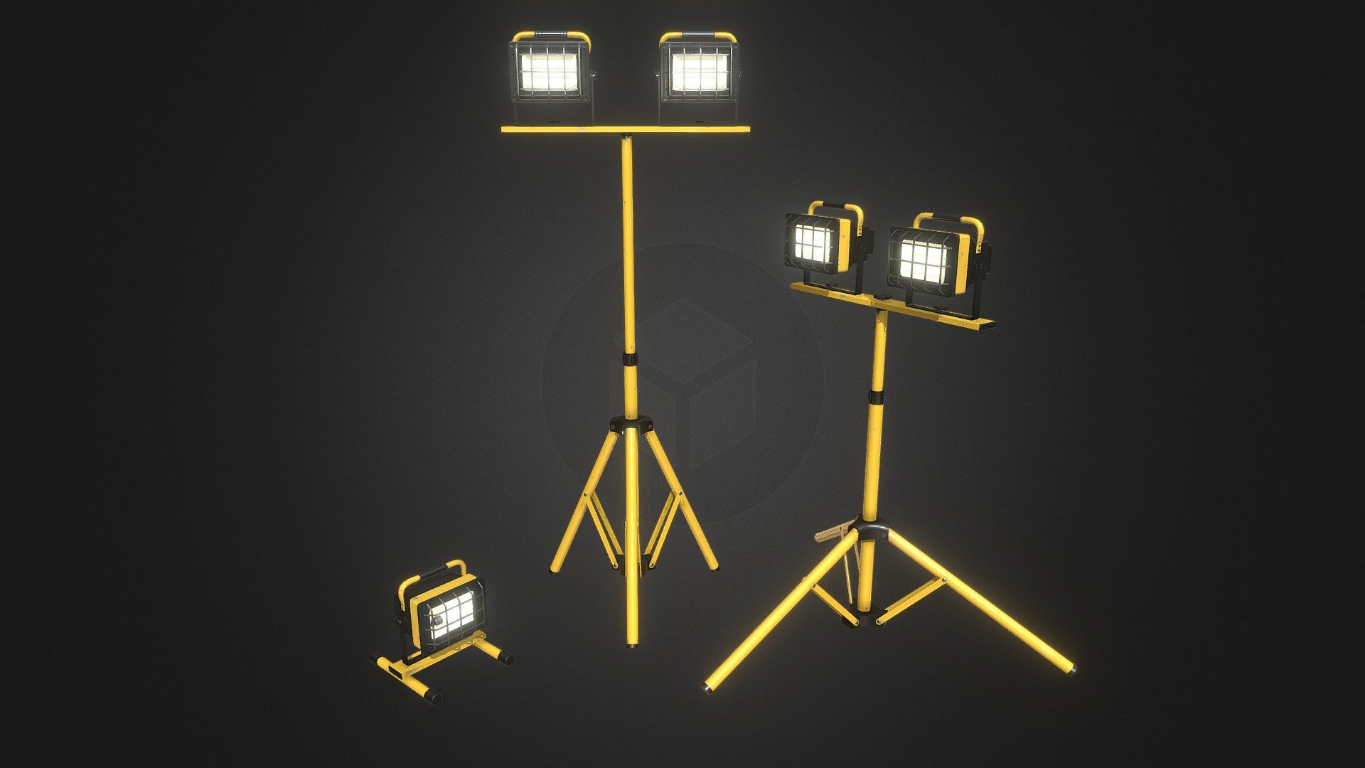 PBR industrial work lights - Industrial Worklights - 3D model by the7isbest 3d model