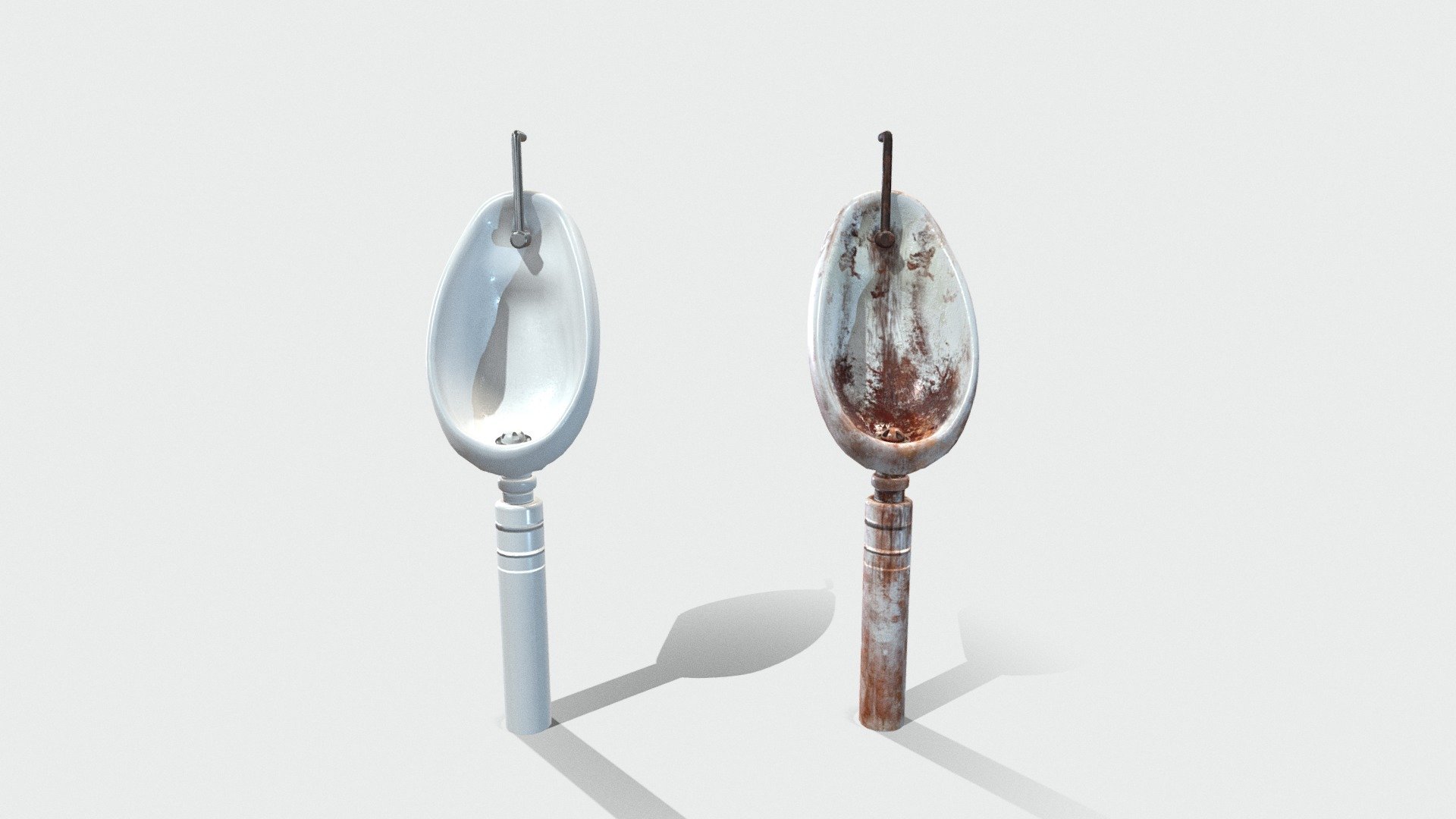 A pair of toilet urinals  One is clean and the other is bloody and dirty.    

Handy prop for any sort of post apocalyptic/horror environment. 

As usual PBR textures @4k - Toilet Urinals - Buy Royalty Free 3D model by Sousinho 3d model