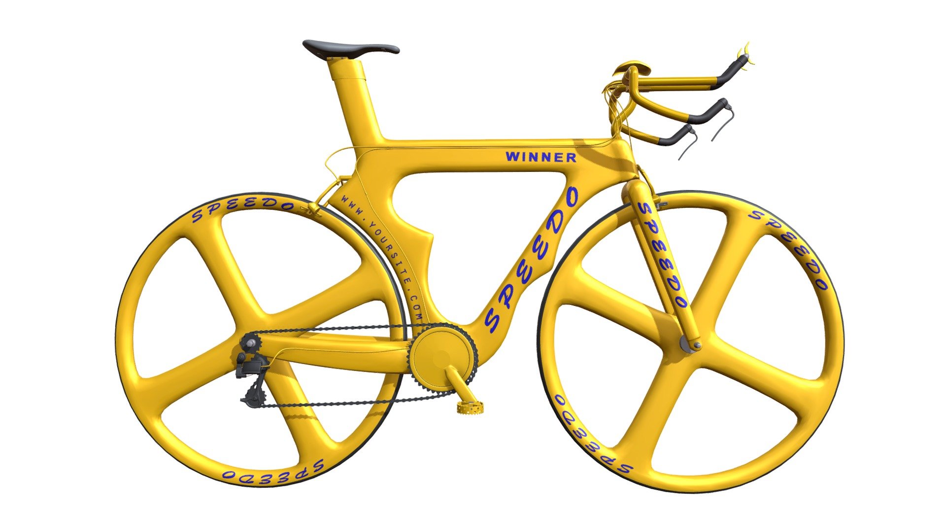 Detailed 3d model of modern bike 3d model