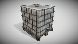 Water Tank Cubic technic, quads, metalness, game, pbr