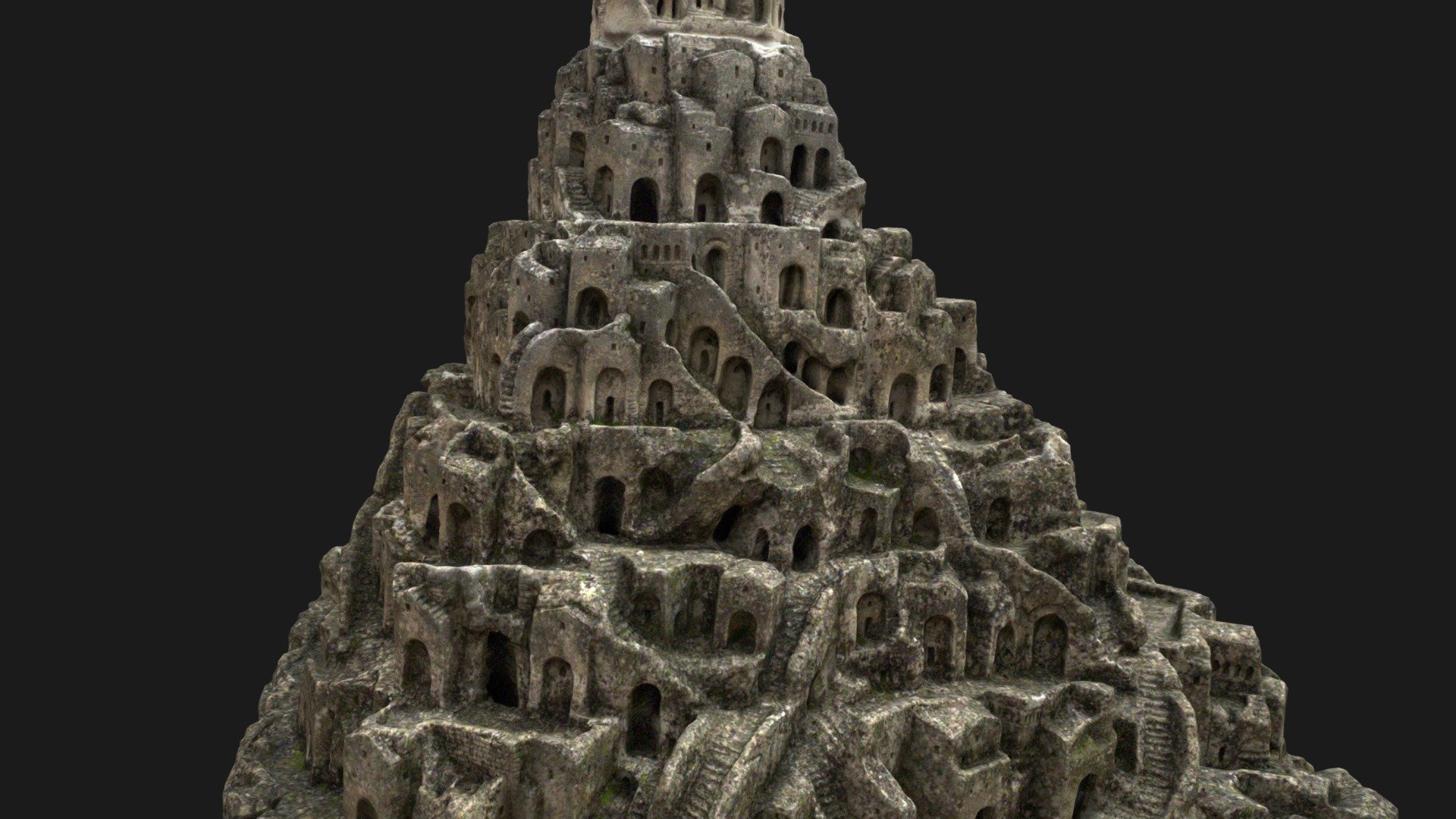 Miniature Artistic rendering of Matera, Italy found on the streets of  the old city 3d model