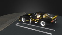 RX-7 SA22C IMSA wheel, diorama, racecar, fb, rx-7, ssr, painted-texture, imsa, sa22c, low-poly, vehicle, lowpoly, car, stylized, 2dlike, diorama3d
