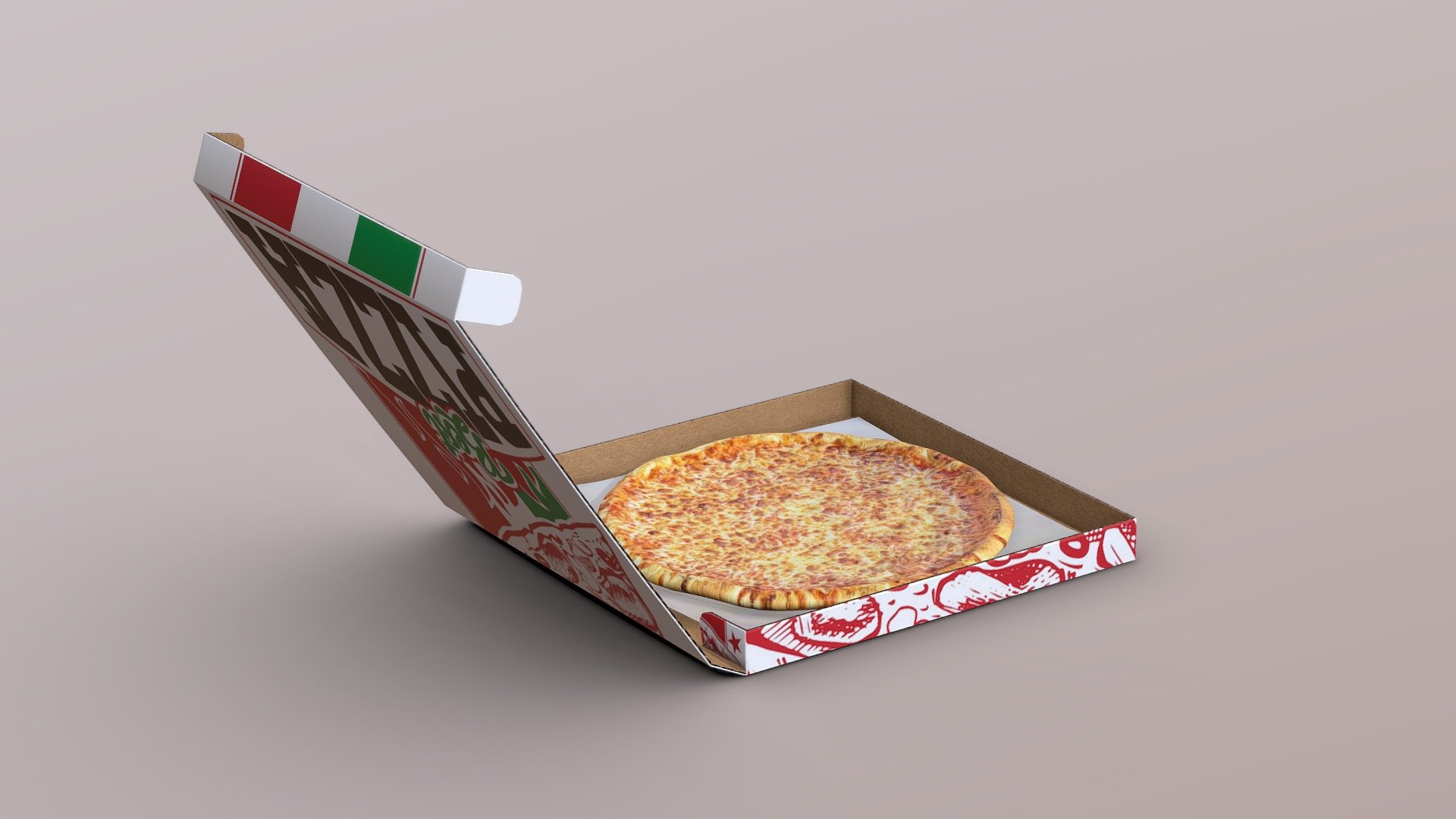A Pizza in a Box 3d model