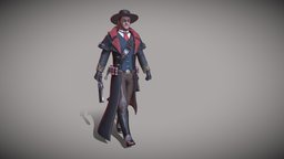 Gunslinger digital3d, character, male, guns