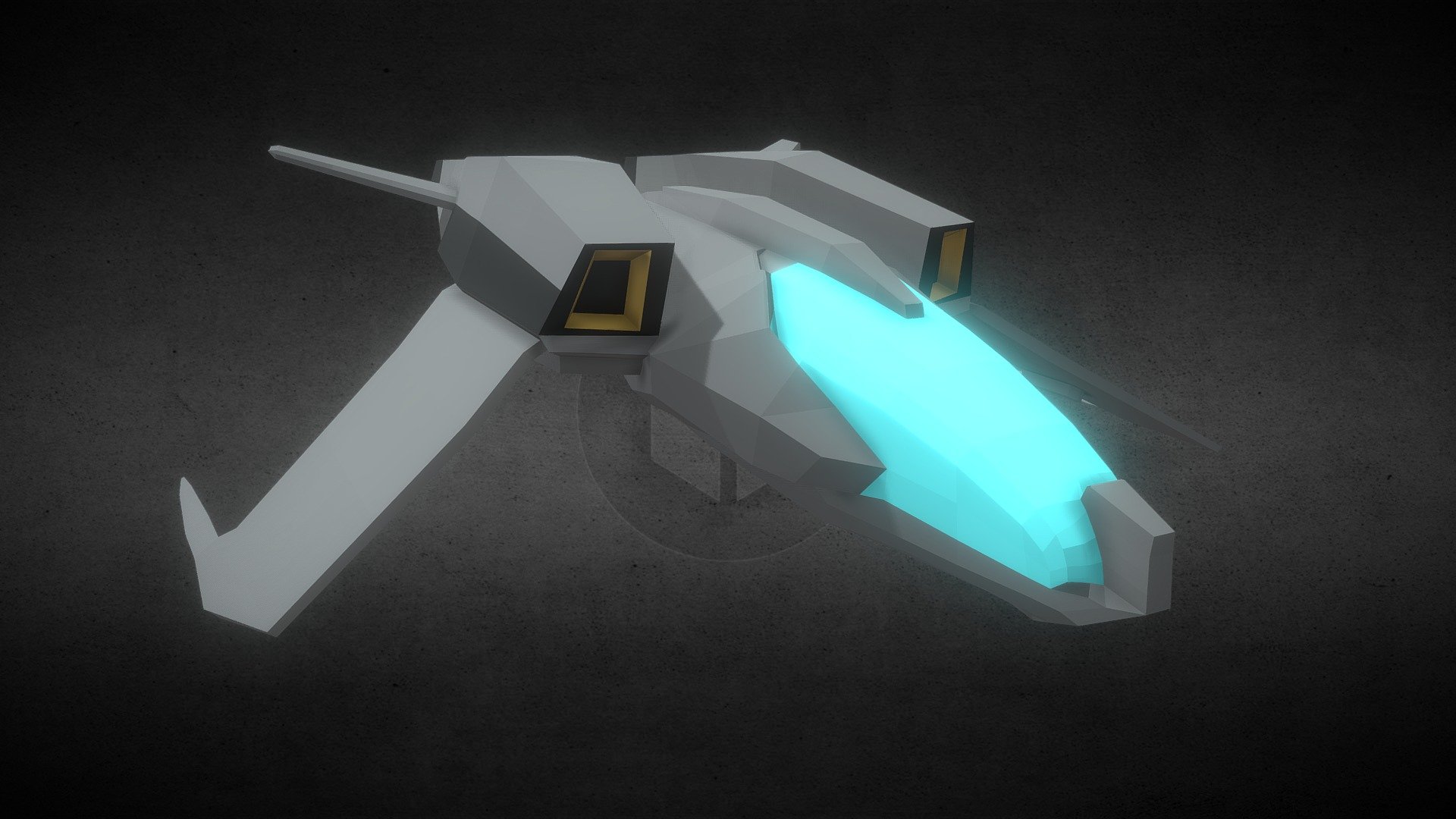 Base on the star citizen spaceship Mustang alpha, made this model using reference in low poly 3d model