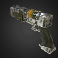 Laser Pistol fiction, energy, science, pistol, science-fiction, laser-pistol, fallout-4, substance, weapon, game, weapons, lowpoly, scifi, sci-fi, laser, gun, fallout
