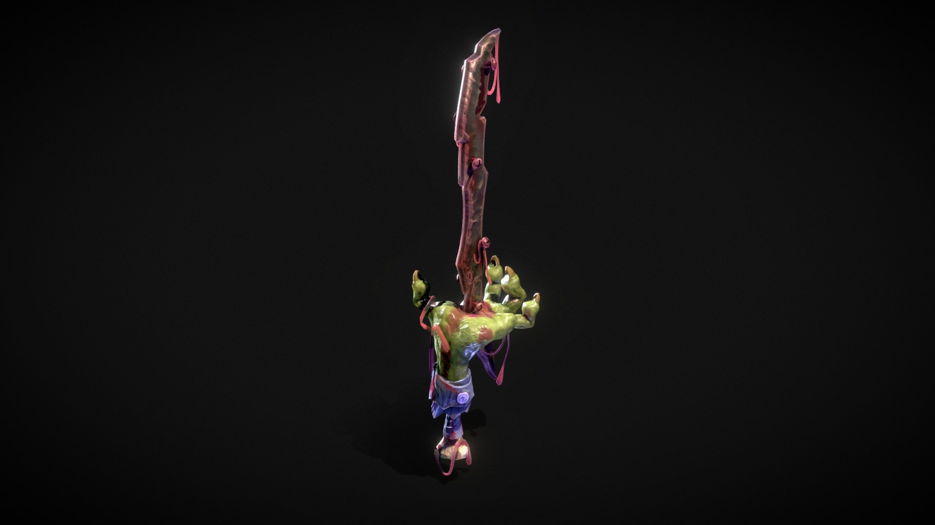 Last week, I decided to create a model for #Swordtember2023, and I came across Yağız Kani's concept art (https://www.artstation.com/artwork/xYVz4E) while browsing ArtStation for ideas. I chose to model it, and it proved to be a great challenge for me. Prior to working on this concept, I had been studying anatomy and muscles in ZBrush. Somehow, I managed to successfully apply everything I had learned from my courses to create this hand. It was a fantastic and enjoyable project. Happy Swordtember to everyone! - Swordtember 2023 Zombie Sword - Download Free 3D model by Batuhan13 3d model
