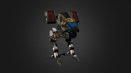 Raptor mech, normalmap, mecha, specularmap, diffusemap, lowpoly, scifi, model, robot