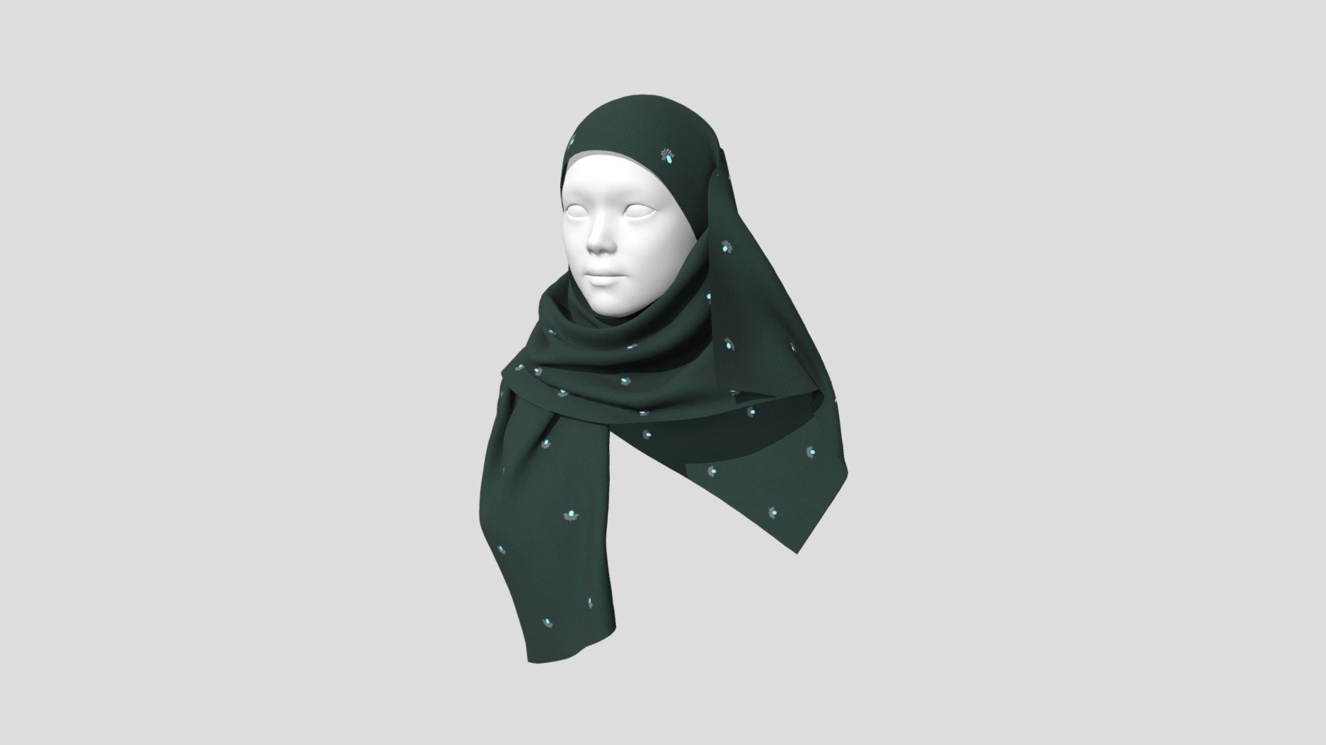 Model created with Blender and Textured in 4K.

Native .blend file setup with PBR materials.

Native file with 5.8K tris and 1x level subdivision (unapplied)

3 different textures design included in pack.

UV is flatten, easy to replace with your own custom texture.

Optimized for Second Life / IMVU / The Sims.

Please visit my site if you interested to purchase this model. 

Link in my profile. 🤗 - Hijab Shawl 001 - 3D model by kray3d 3d model