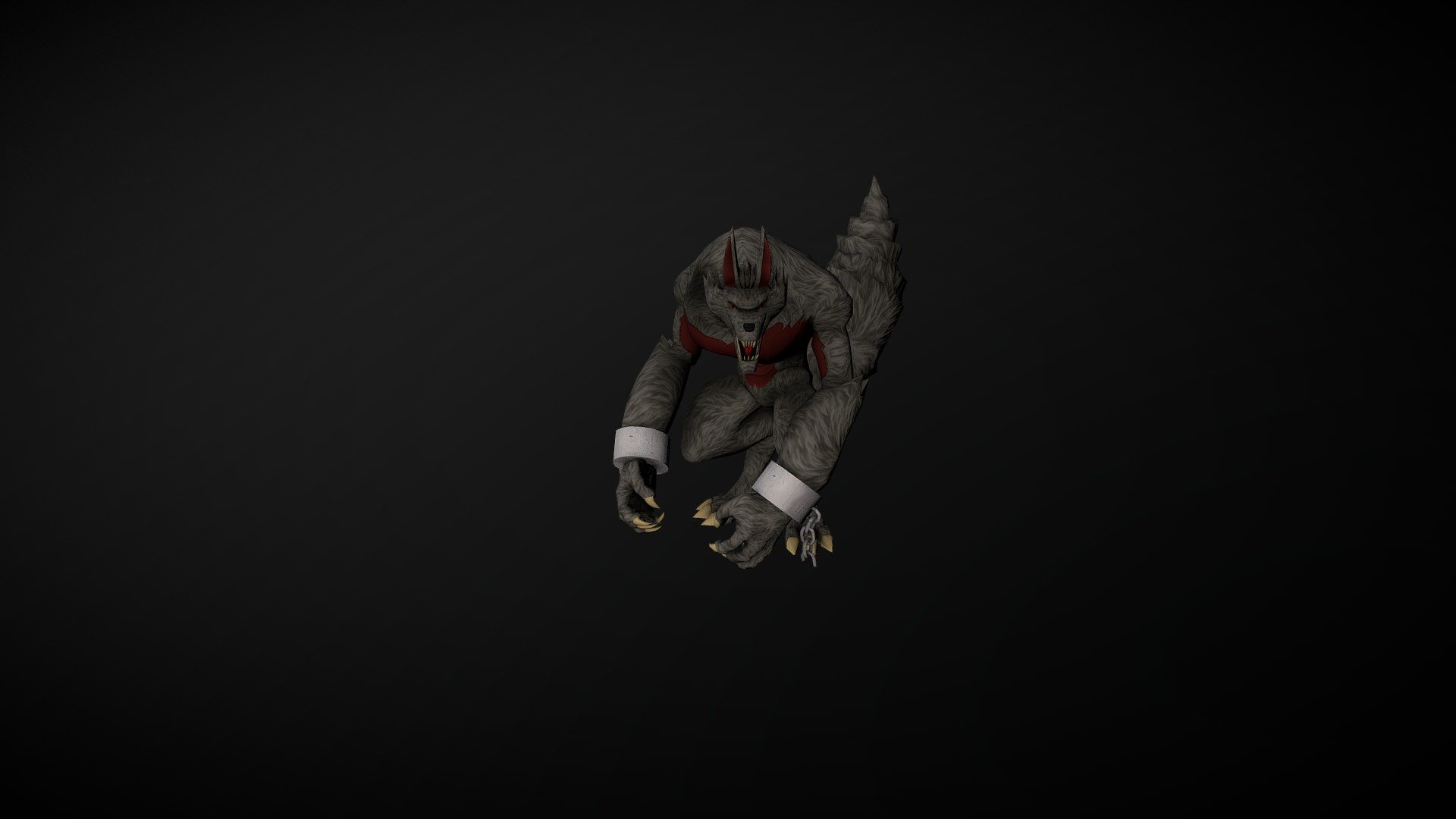 A werewolf model for RPG games 3d model