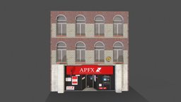 Modular Building brick, buildings, urban, signage, atm, window, alarm, bank, facade, cash, unrealengine, mediumpoly, cashmachine, banking, flats, window-panel, architecture, pbr, lowpoly, gameasset, city, building, street, modular, trimsheet, custp, atmmachine