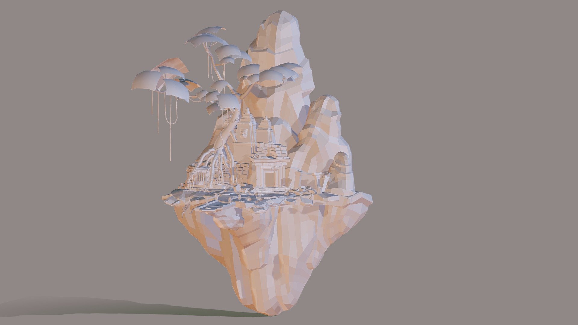 Floating island naughtydogs art test - Floating island - Buy Royalty Free 3D model by tosbin 3d model