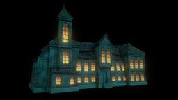 Mansion (Stylized) b3d, old, blender, house, halloween, noai
