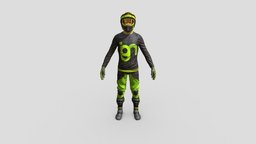 Motocross Biker motorbike, moto, motorcycle, biker, motocross, motosport, man, space, motobiker