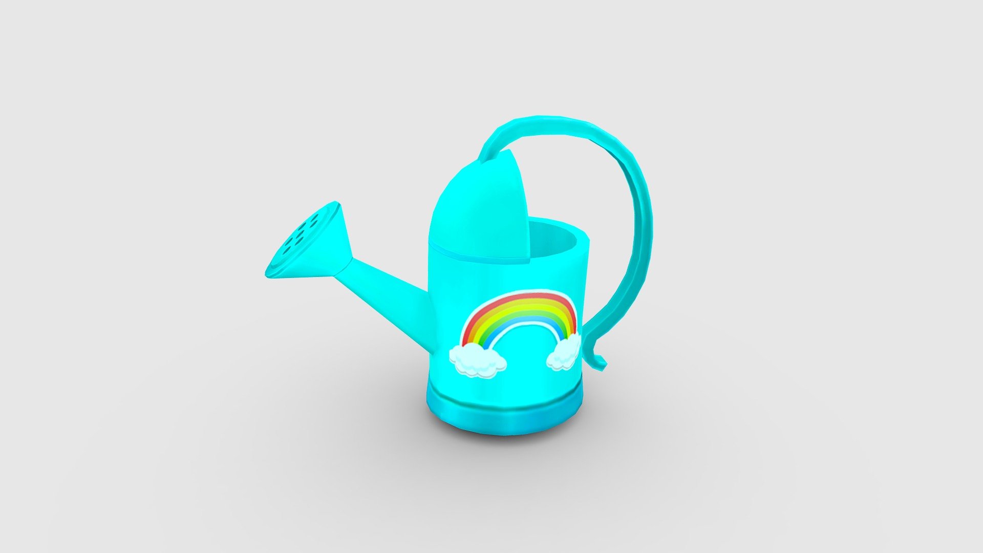 Cartoon Blue watering pot Low-poly 3D model - Cartoon Blue watering pot - 3D model by ler_cartoon (@lerrrrr) 3d model