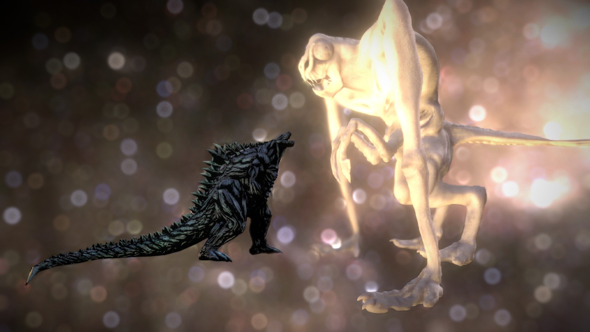 Godzilla Earth is 300 meters while Mr. Paradox is pretty much the size of the male M.U.T.O. Even if he isn't he would be a lump of ash

 - Godzilla Earth Vs Cloverfield Paradox - Download Free 3D model by Cameraman (@wannoischool01) 3d model
