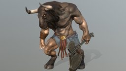 Minotaur minotaur, 3dcoat, mitology, maya, substance-painter, zbrush