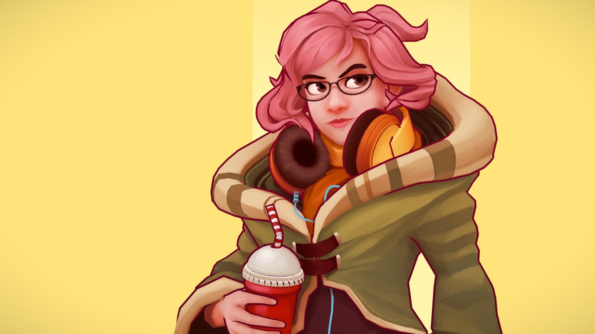 Inspired by the wonderfully talented Loish and her piece called &lsquo;Chatter' as seen here:
http://loish.deviantart.com/art/chatter-328072200

The goal here was to recreate a model that looked more like an illustration than 3D and to inject the famous style of Loish. I took a few liberties with colours to make her pop a bit more as a stand alone character (As she is originally paired with another character) 3d model