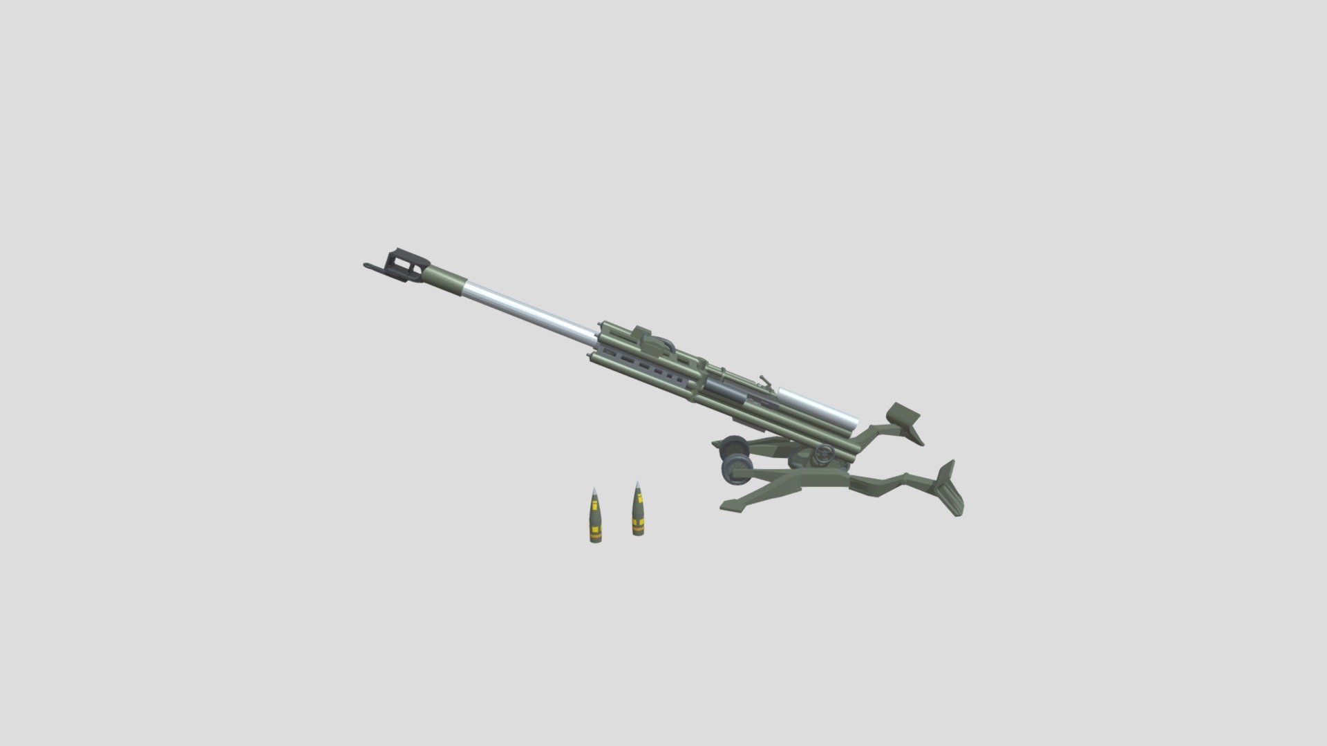 M777 howitzer - Download Free 3D model by miloschnack 3d model