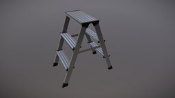 Step Ladder ladder, folding, metal, step, step-ladder, folding-ladder
