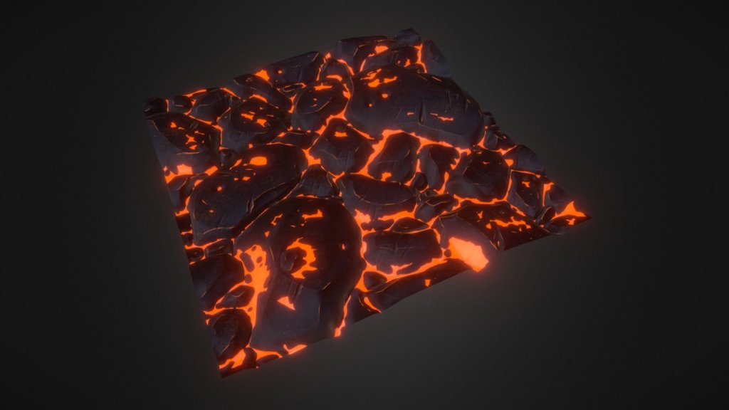 Lava Tiling Texture - 3D model by leahaugustine 3d model