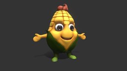 Corny cartoonish, corn, cartooncharacter, cartoonmodel, cartoon
