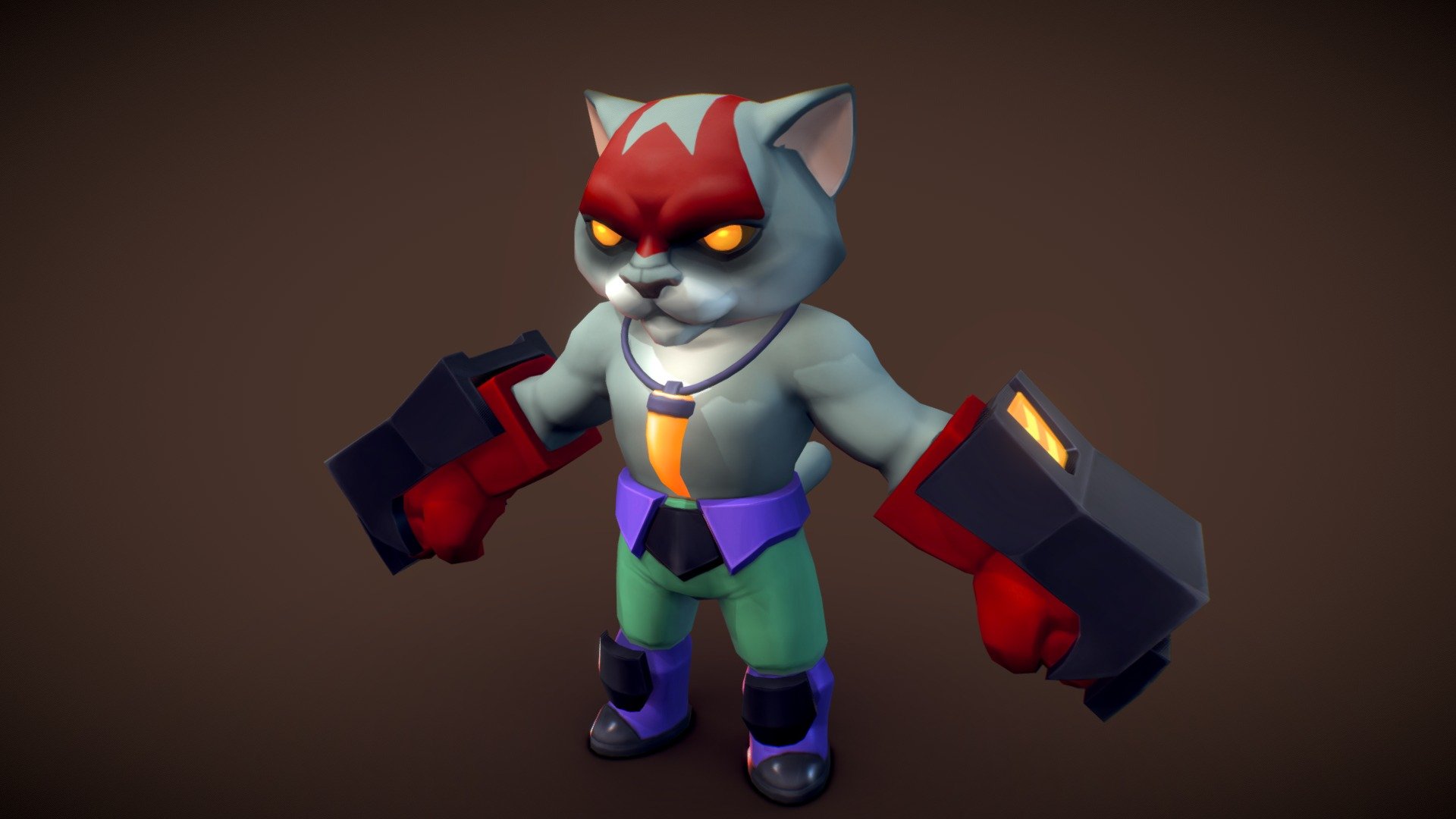 Character modeling and texturing for the mobile game Caterra 3d model