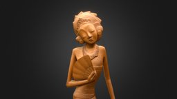 Wood Statue statue, photogrammetry, wood