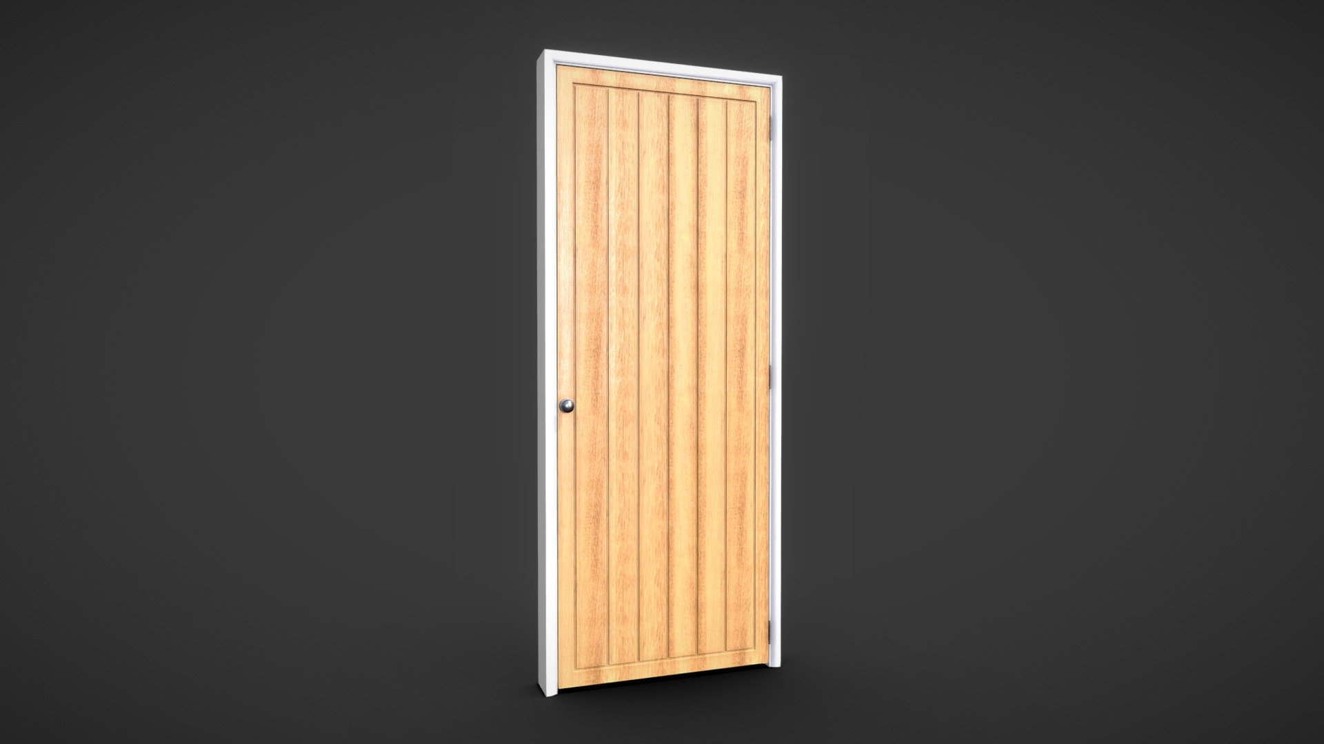 Textures created in Substance Painter and exported in .PNG PBR rough/metallic formats.

Logically named objects, materials and textures.

Modelled in Blender 3.0.

Modelled to real world scales.

Fully and efficiently UV unwrapped.

Tested in Marmoset Viewer, Marmoset Toolbag, EEVEE and Cycles.

Rigged and game ready.

2 Texture sets for variation on the door and frame.


Formats included



.Blend (Native)

.FBX

.DAE

.OBJ


Objects included



Door


Textures included in .png format.
** White 4K**




Base Colour

Roughness

Metallic

Normal (OpenGL)

** Wood 4K**




Base Colour

Roughness

Metallic

Normal (OpenGL)


Poly Counts



Face count: 2,021

Vert count: 2,068

Triangulated count: 3,932
 - Doorway - Buy Royalty Free 3D model by PBR3D 3d model