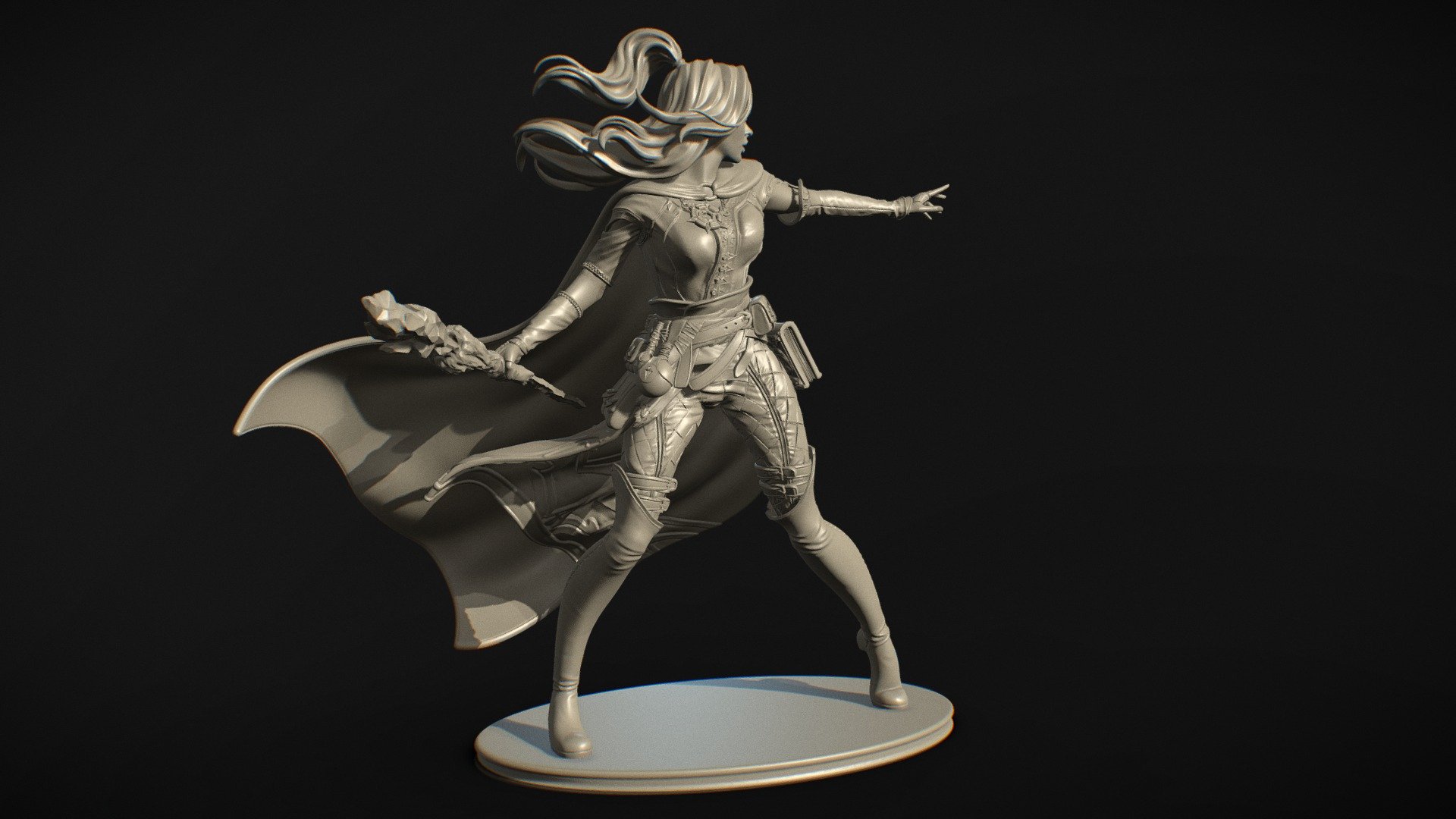 - Elf Mage 3D Print Miniature - 3D model by Nerikson 3d model