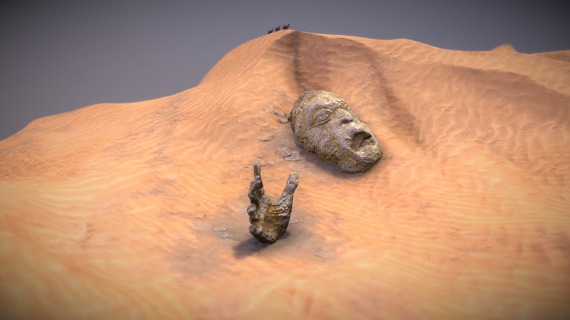 04 SculptJanuary18 - Desert - 3D model by Sergey Egelsky (@egelsky) 3d model