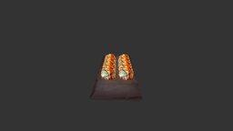 Tempura Roll Ebi ar, sushi, photogrammetry, photoshop