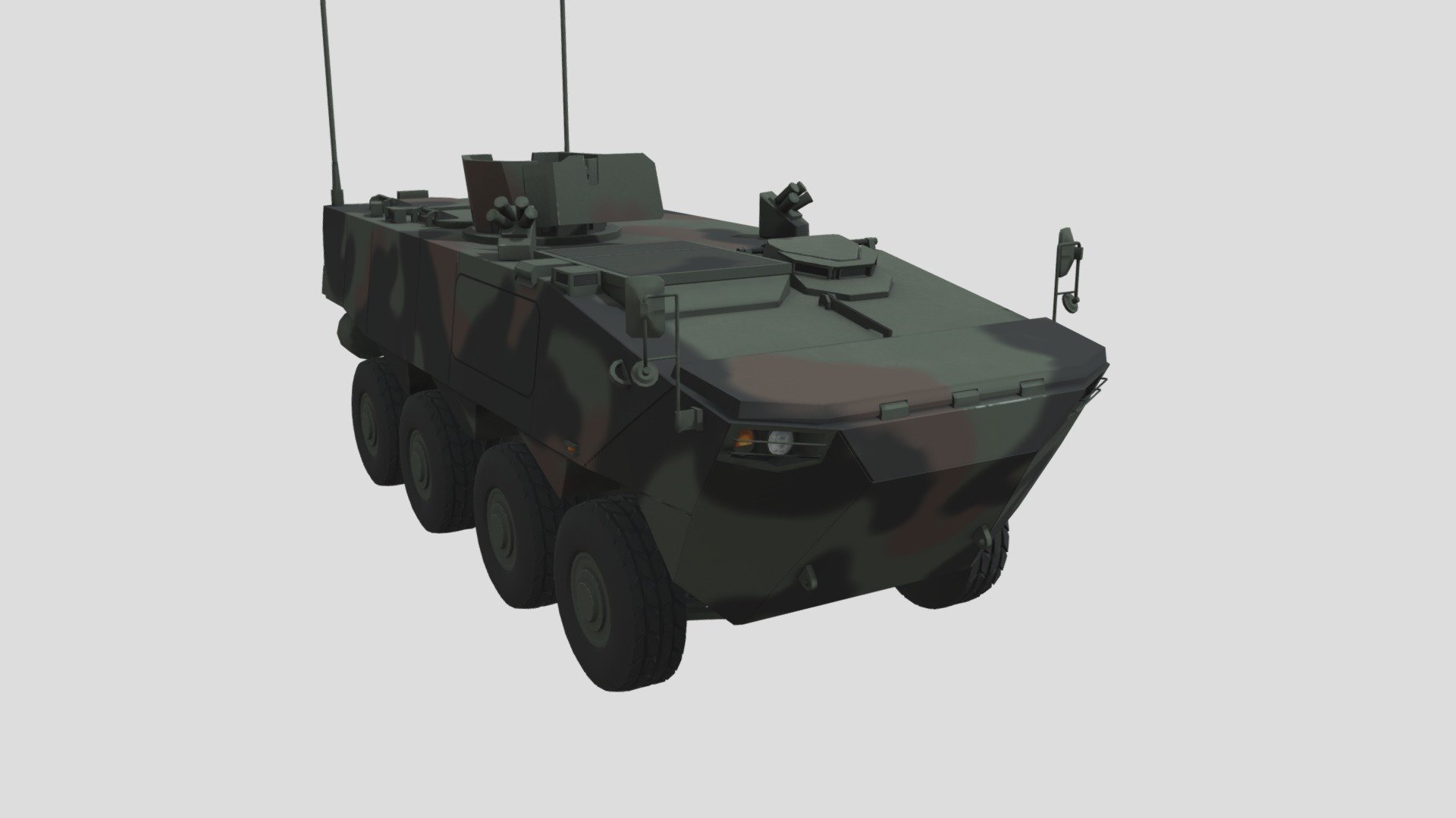 K-808 White Tiger wheeled armored personnel carrier - K-808 White Tiger - 3D model by Uniform008 3d model