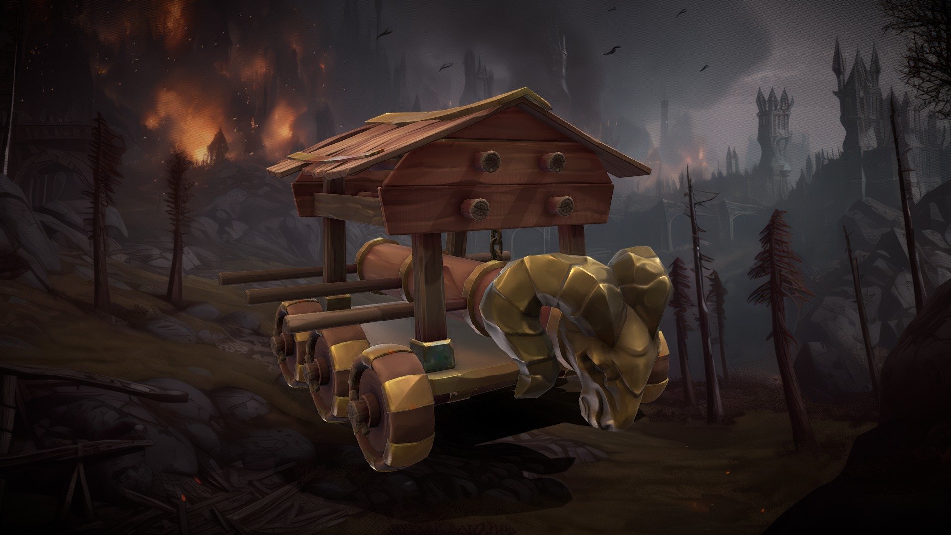 Stylized Prop for a project.

Software used: Zbrush, Autodesk Maya, Autodesk 3ds Max, Substance Painter - Stylized Medieval Battering Ram - 3D model by N-hance Studio (@Malice6731) 3d model