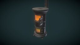 Potbelly stove. stove, potbelly, 30th, burzhuika, substancepainter, substance, game, gameasset