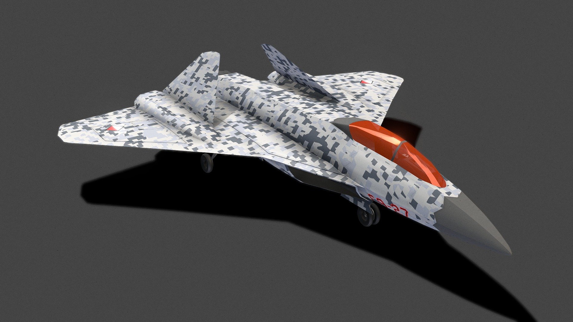 Naval stealth fighter. One central weapons bay for various types of ordnance and two wing-mounted weapons bays for air-to-air missiles - A-109  Ballista - 3D model by nestor_d 3d model