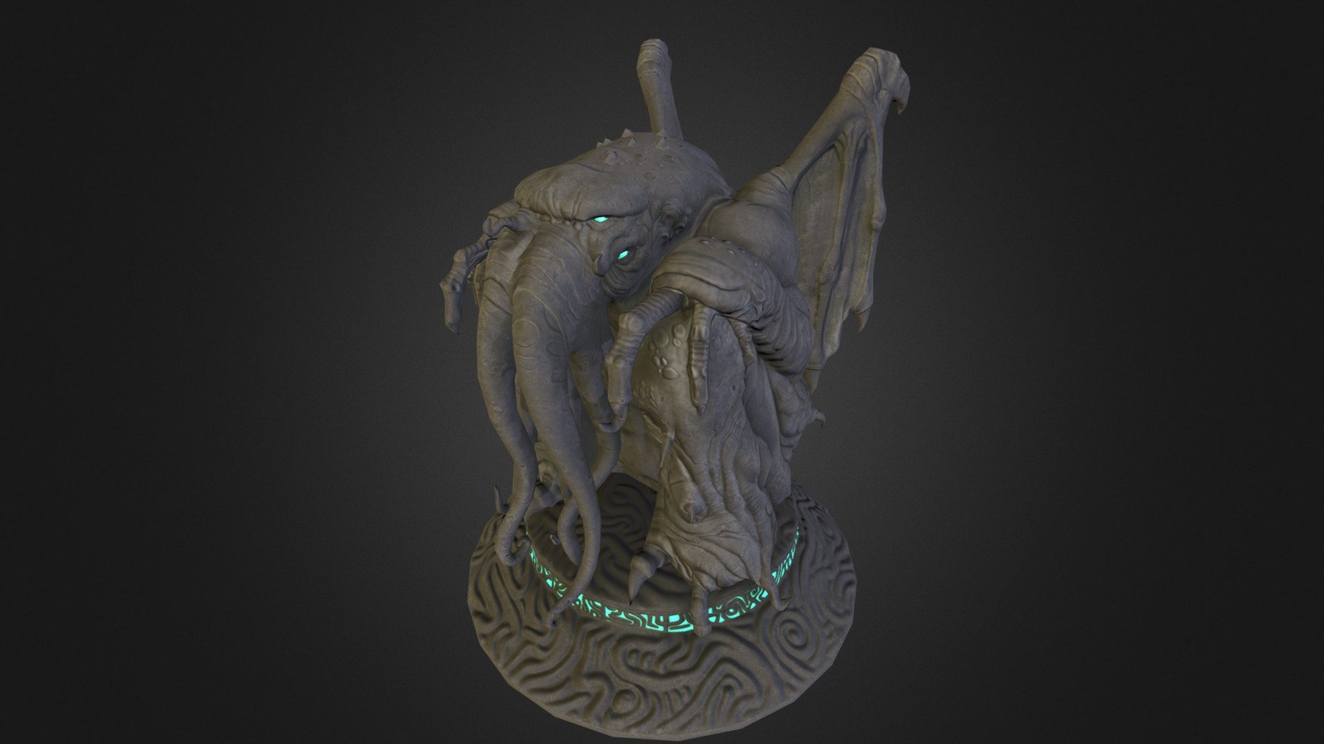 An idol of everyone's favorite eldritch abomination.  Iä! Iä! Cthulhu Fhtagn!

Original concept found here: http://monkeypit.deviantart.com/art/Cthulhu-123711448 - Cthulhu Idol - 3D model by danielraylewisart 3d model