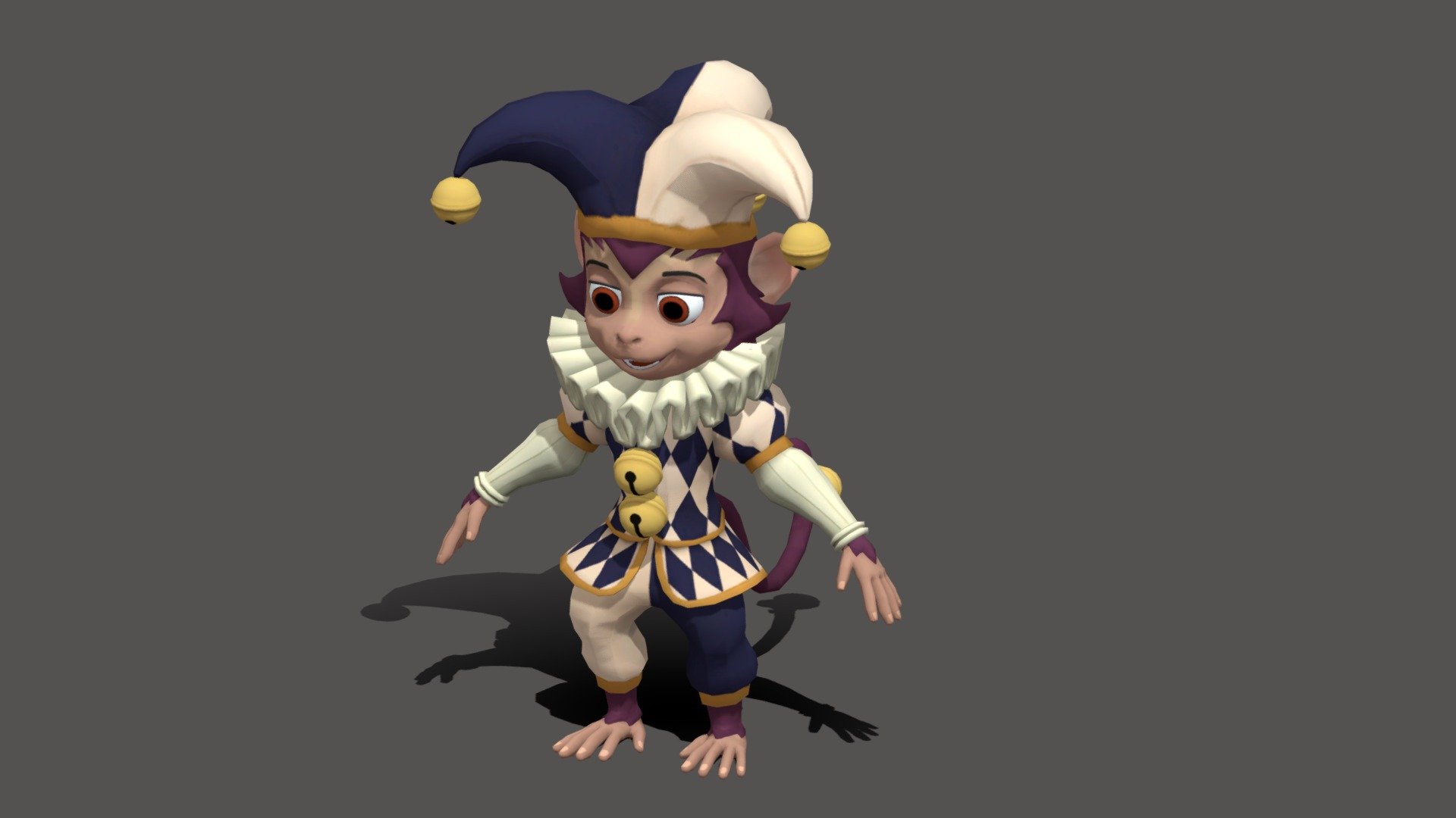 Monkey Jester - Monkey Jester - Buy Royalty Free 3D model by Usman Ahmed GIll (@usman.ahmed.gill.93) 3d model