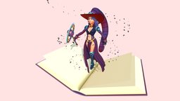 Chessie girl, substance-painter, witch, zbrush, stylized, modo