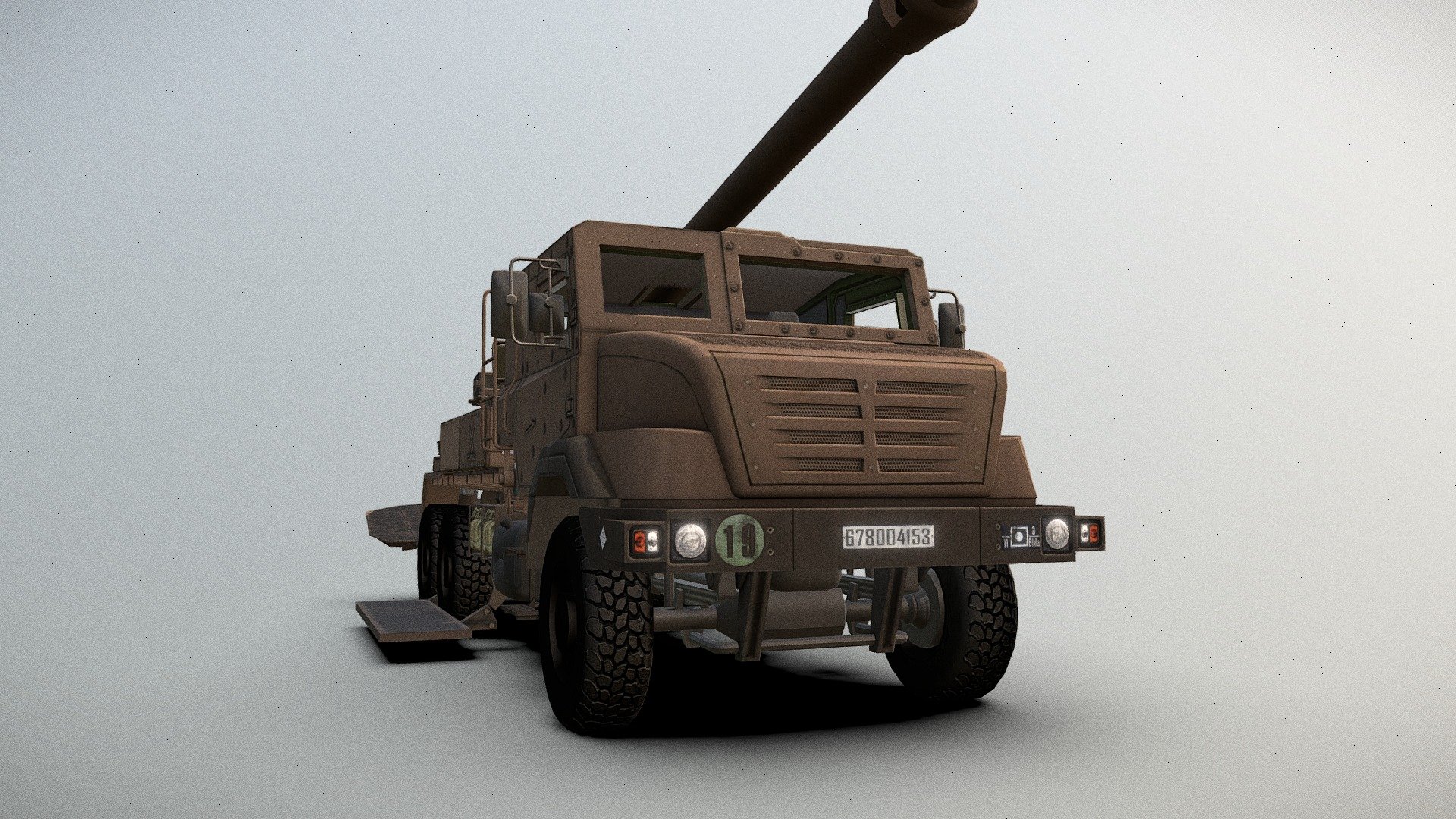 Le CAESAR est un camion équipé d’un système d’artillerie. Ce matériel est l’armement principal des régiments d’artillerie des brigades multi-rôles et d’engagement d’urgence. Il permet avant tout de frapper avec la puissance d’une munition de 155 mm, à 40 km, avec une excellente précision.

Armement principal : Canon de 155 mm 52 calibres
Munition : 39 et 52 calibres (obus explosif, obus éclairant, obus fumigène, obus de semonce, obus anti-char à effet dirigé)
Capacité d’emport : 18 coups

Longueur : 10 m
Largeur : 2,55 m
Hauteur : 3,65 m en position de route_10,5 m (hauteur maximale avec tube à 1200 mil.
Poids (PTAC) : 17 t
Motorisation : Moteur RENAULT TRUCKS 215 ch DIN

Vidéo CAESAR

Cette modélisation avec ses textures ont été conçues par le détachement d’appui à la simulation (DASIM) de l’armée de Terre. Il est utilisé par l’armée française dans un outil de simulation qui sert à la préparation opérationnelle des militaires 3d model