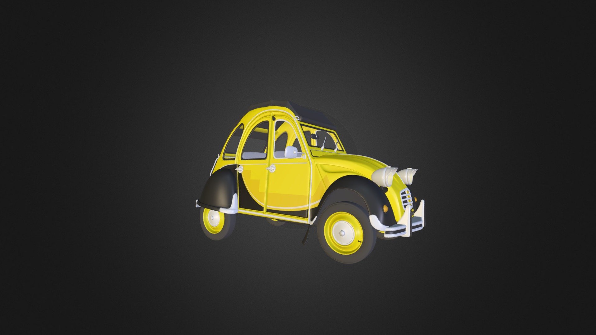 2cv cartoon model - Duckpix 2cv - 3D model by Duckpix 3d model