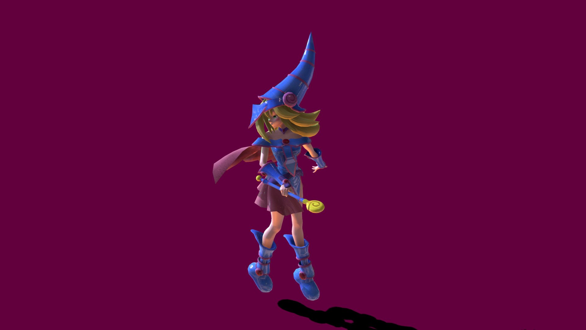 Dark magical girl yugioh!! - 3D model by Casttelan2 3d model