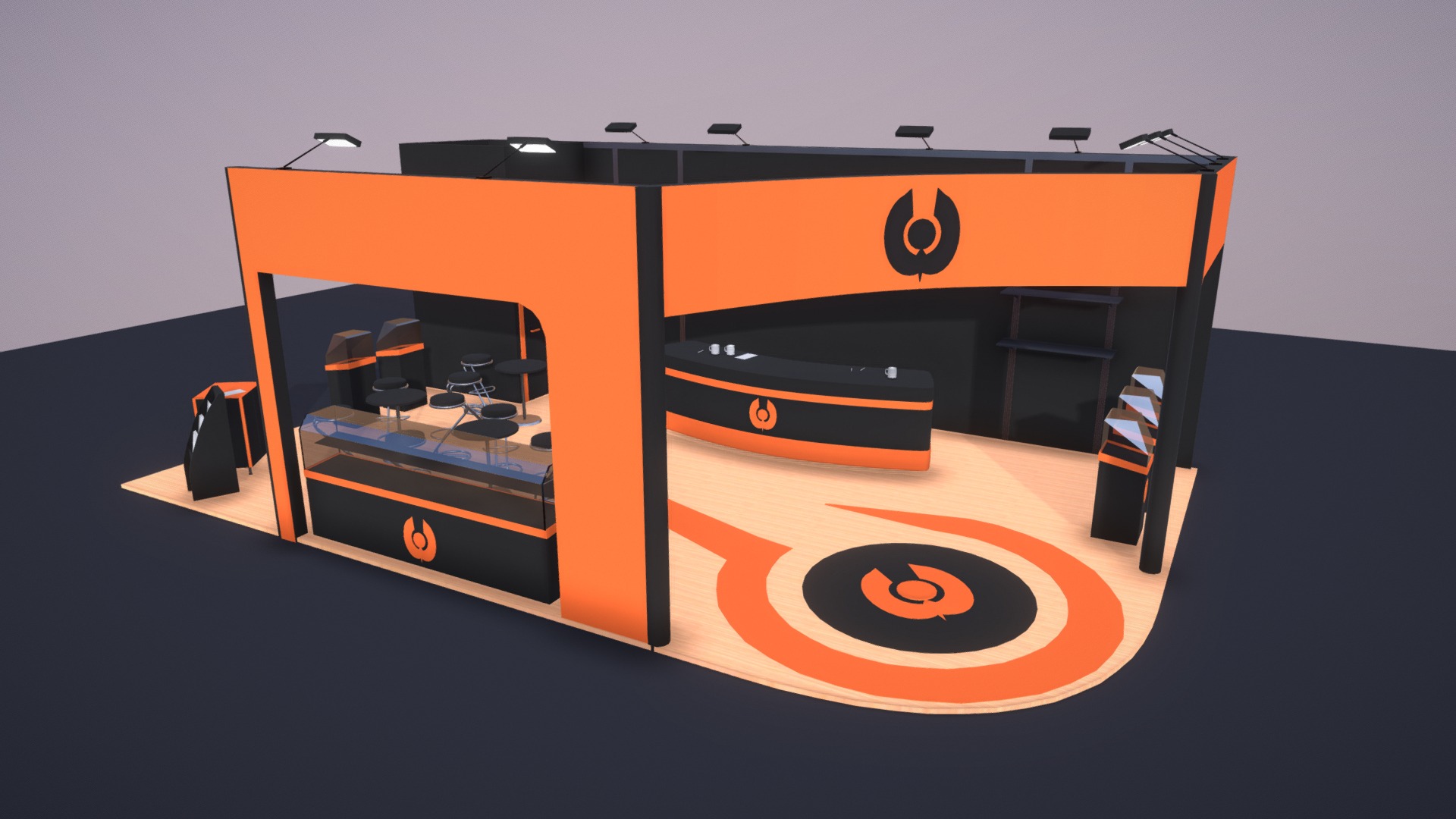 Contact: meyers.julien@gmail.com - Convention Booth #2 / Exhibition stand - 3D model by Julien MEYER (@jhuw) 3d model