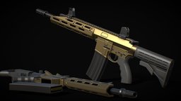 Lowpoly R5 RGP firearm, gun