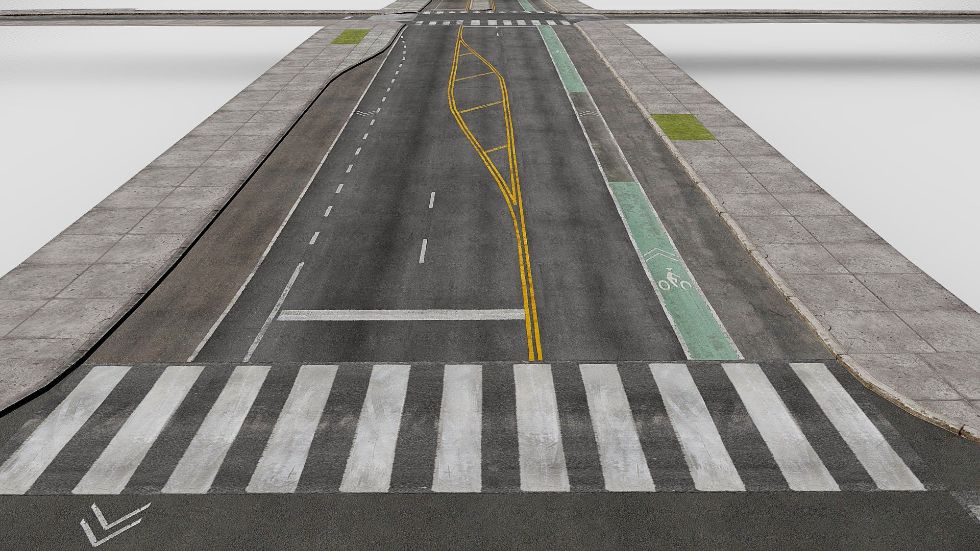 A city road layout from one of my unfinished projects. Hope you find it useful!

Scene Information:




Modelled in Blender 4.0

Fully UV unwrapped

All materials are allocated to their respective objects.

Real World Scaling

Formats:

.obj
.blend
.fbx
.glb

Enjoy! - [FREE] City Road Layout Mockup - Download Free 3D model by 99.Miles 3d model